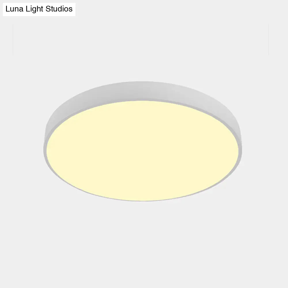 Illuminate Your Pathway: Round Nordic Led Flush Mount Ceiling Light With Acrylic Diffuser