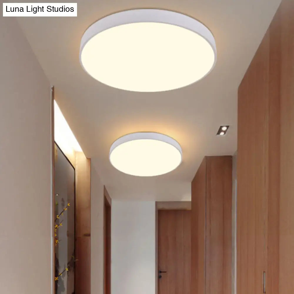 Illuminate Your Pathway: Round Nordic Led Flush Mount Ceiling Light With Acrylic Diffuser