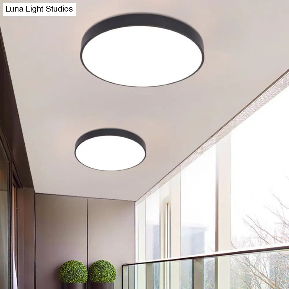 Illuminate Your Pathway: Round Nordic Led Flush Mount Ceiling Light With Acrylic Diffuser