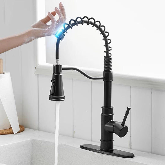 Hydrobliss - Modern Smart Spring Faucet Matte Black Kitchen Faucets