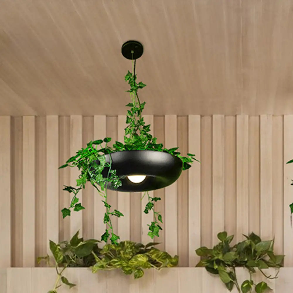 Industrial Aluminium Pendant Ceiling Light With 1 Bulb - Ideal For Restaurants Plants