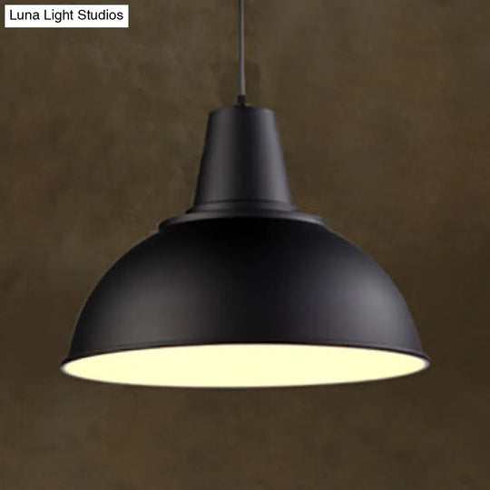 Industrial Aluminum Ceiling Pendant - Black/White Perfect For Living Room Black