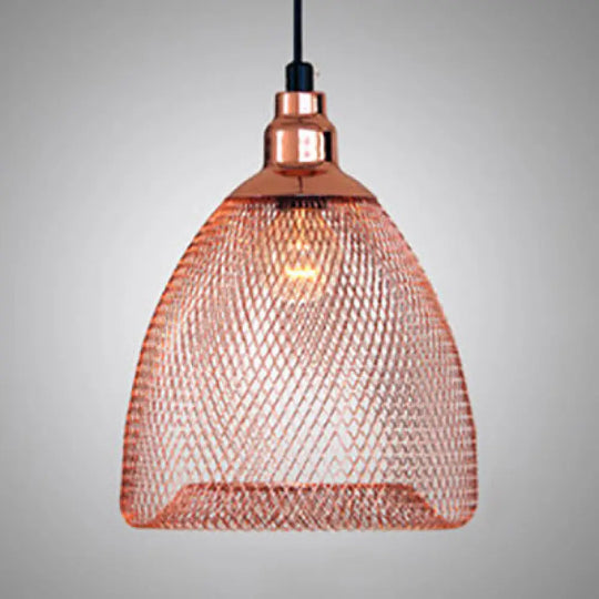 Industrial Bell Metal Pendant Light In Black/White/Copper - Perfect For Dining Room Hanging Ceiling