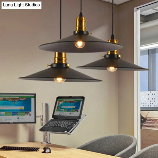 Industrial Black Single Bulb Pendant Light For Dining Room - 8.5 10 12 Width Options /