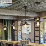 Industrial Black Iron Pendant Light With Conical Shade – Single-Bulb Suspension For Restaurants