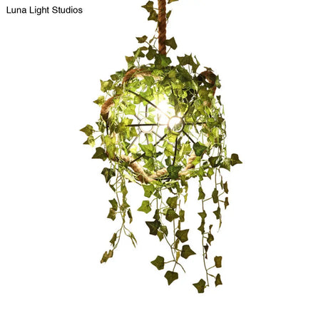 Industrial Black Metal Ceiling Pendant Light Fixture - 1 Head Hanging Lamp For Restaurants