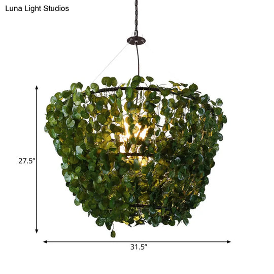 Industrial Black Metal Pendant Light Fixture - 23.5/31.5 W Led Restaurant Hanging Lamp Kit