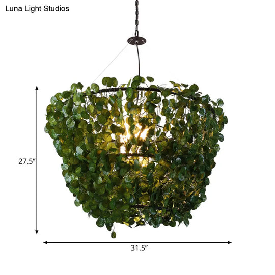 Industrial Black Metal Pendant Light Fixture - 23.5’/31.5’ W 1 Bulb Led Plant Hanging Lamp Kit