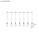 Industrial Cage Pendant Chandelier With Multi-Bulb Kit In Black