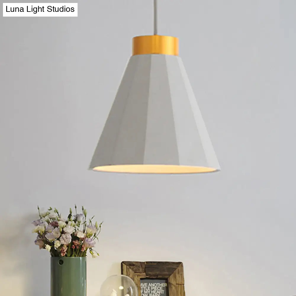 Industrial Cement Pendant Light | Wide Cone Shaped Shade 1 Grey Hanging Ceiling Lamp 8.5 Or 9.5