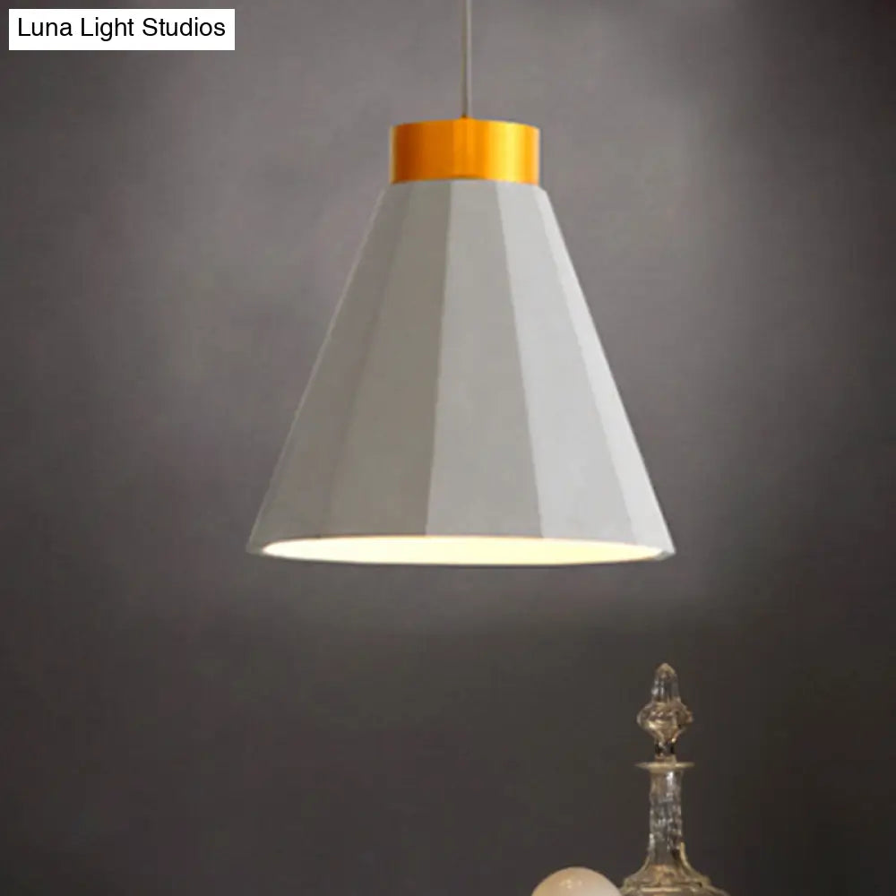 Industrial Cement Pendant Light | Wide Cone Shaped Shade 1 Grey Hanging Ceiling Lamp 8.5 Or 9.5 /