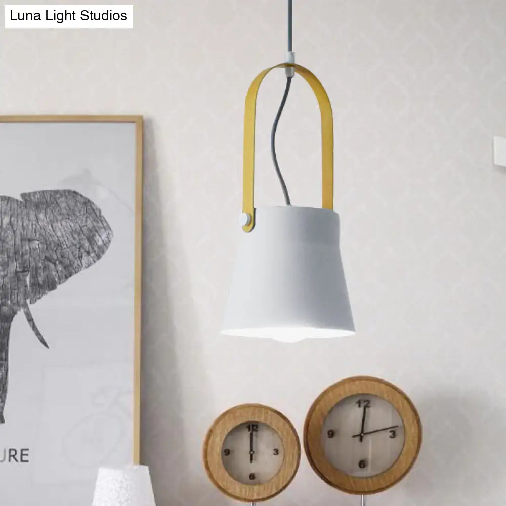 Industrial Cone Shade Pendant Lamp With 1 Bulb - Stylish Restaurant Lighting In Grey/Black/White