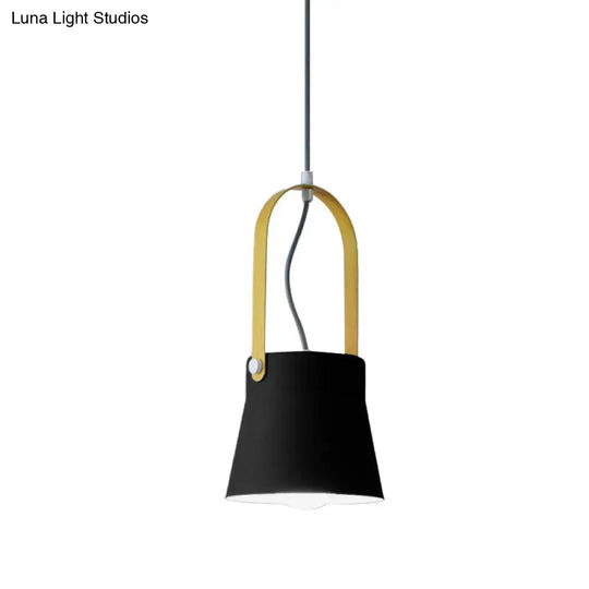 Industrial Hanging Lamp With Cone Shade - Metal Pendant For Stylish Restaurants In Grey/Black/White