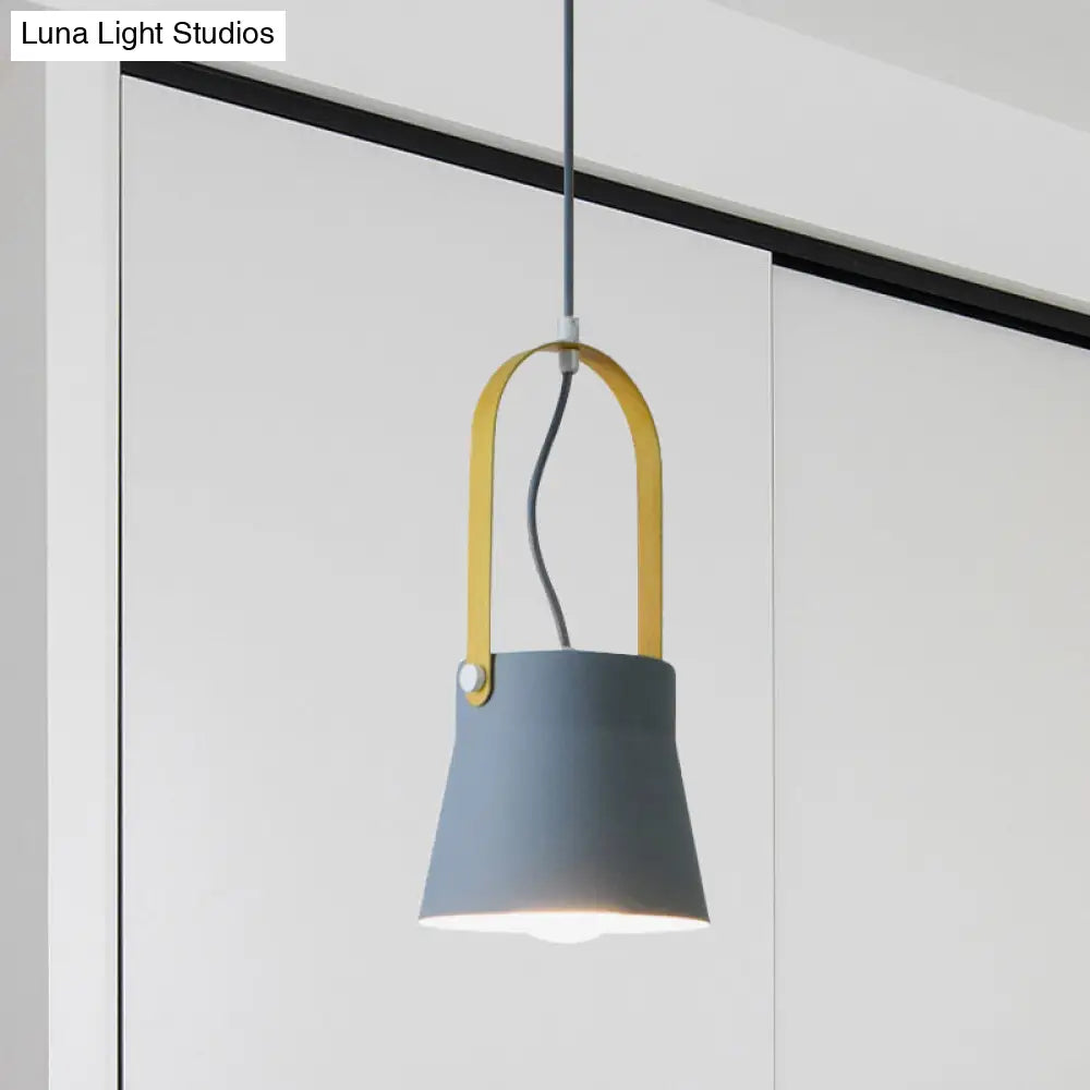 Industrial Cone Shade Pendant Lamp With 1 Bulb - Stylish Restaurant Lighting In Grey/Black/White