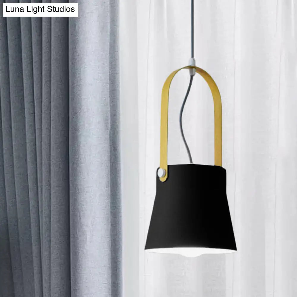 Industrial Hanging Lamp With Cone Shade - Metal Pendant For Stylish Restaurants In Grey/Black/White