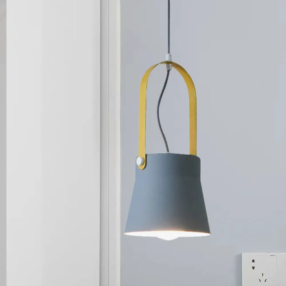 Industrial Cone Shade Pendant Lamp With 1 Bulb - Stylish Restaurant Lighting In Grey/Black/White