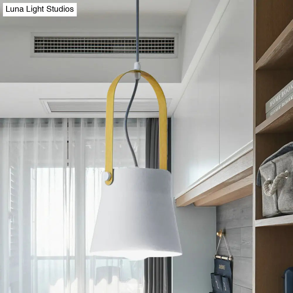 Industrial Hanging Lamp With Cone Shade - Metal Pendant For Stylish Restaurants In Grey/Black/White