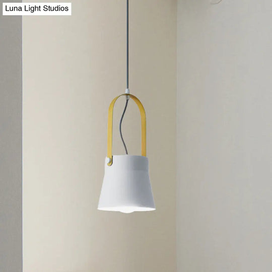 Industrial Hanging Lamp With Cone Shade - Metal Pendant For Stylish Restaurants In Grey/Black/White