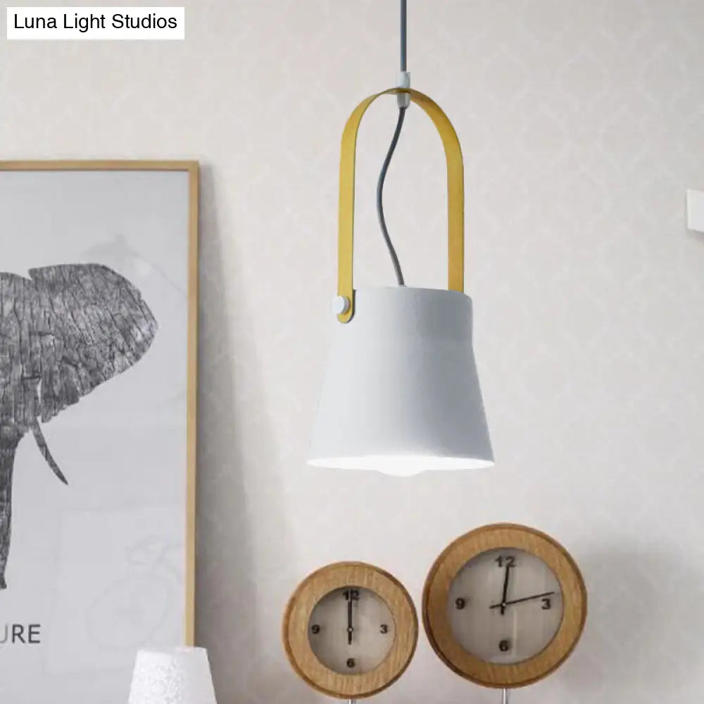 Industrial Hanging Lamp With Cone Shade - Metal Pendant For Stylish Restaurants In Grey/Black/White