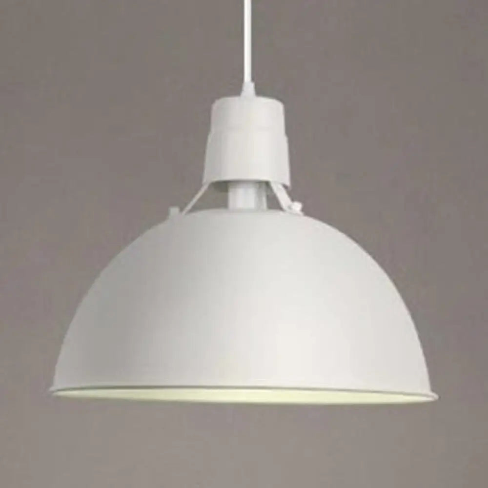 Industrial Dining Room Pendant Lighting - 16’/19.5’ W 1-Light Metal Dome Shade Hanging Ceiling