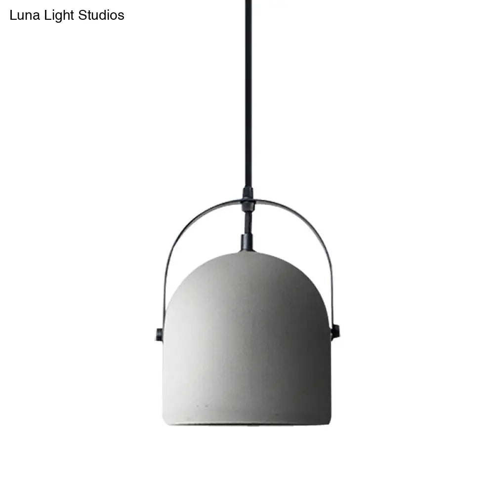 Industrial Gray Dome Ceiling Pendant Light - Stylish Dining Room Suspension