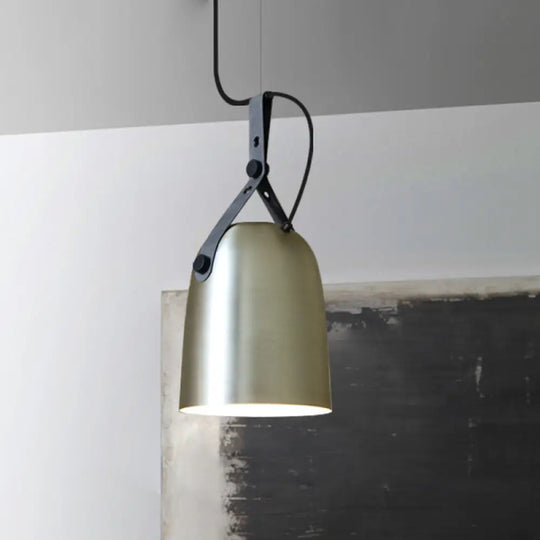Industrial Hanging Kitchen Ceiling Lamp - Factory Iron Elongated Dome Shape 1 Head