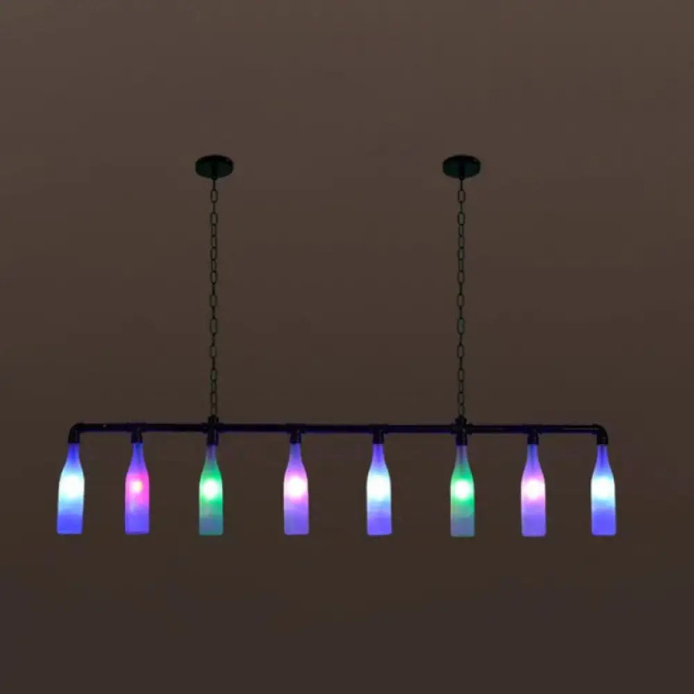 Industrial Iron Pipe Wine Bottle Pendant Light - Multi-Color Island Lamps 8 /