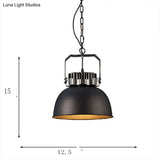 Industrial Metal Dome Shade Pendant Light For Restaurant Home Black Lighting