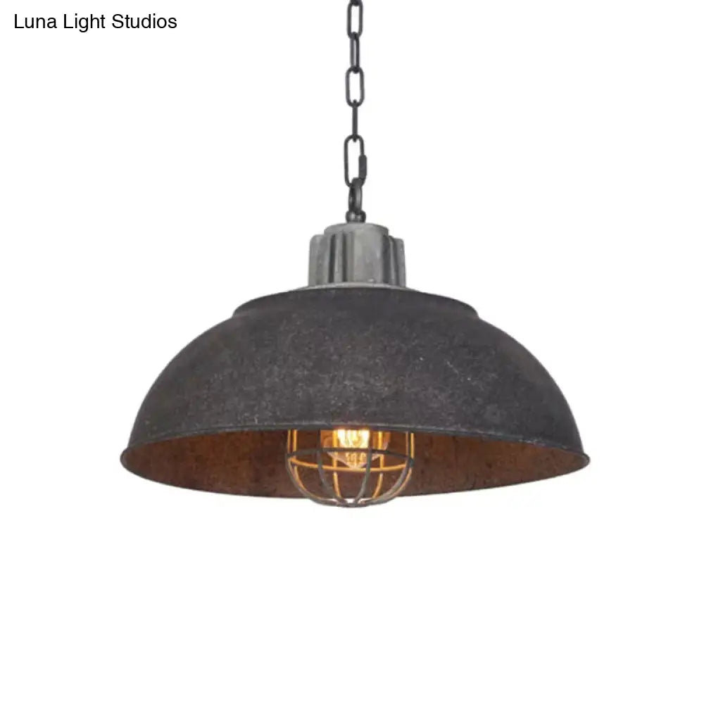 Sleek Industrial Metal Pendant Ceiling Lamp - Single Shaded Suspension Lighting For Bistro Grey