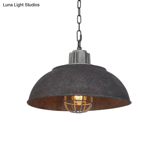 Sleek Industrial Metal Pendant Ceiling Lamp - Single Shaded Suspension Lighting For Bistro Grey