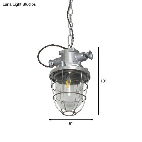 Sleek Industrial Metal Pendant Ceiling Lamp - Single Shaded Suspension Lighting For Bistro