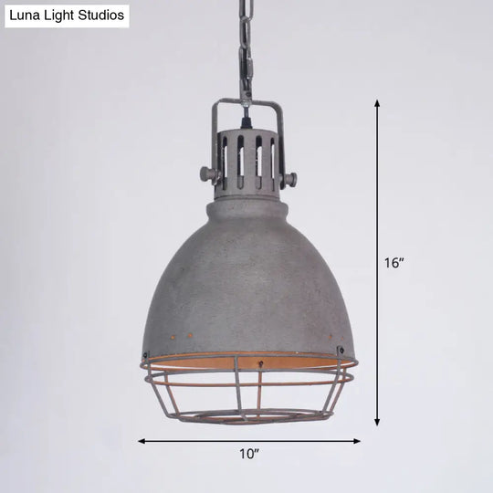 Sleek Industrial Metal Pendant Ceiling Lamp - Single Shaded Suspension Lighting For Bistro