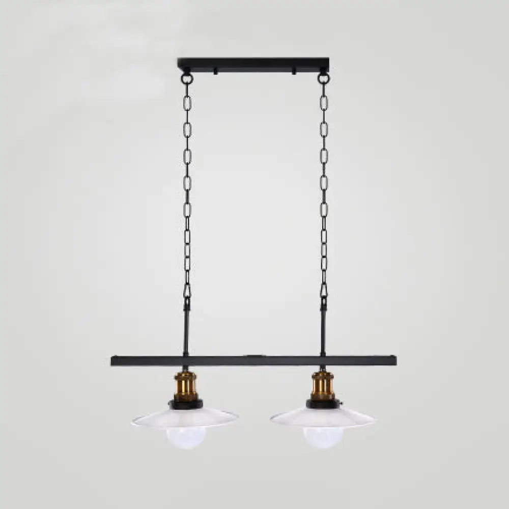 Industrial Metal Pendant Light Fixture For Kitchen Island With White Cone Shades And Chains (2 Or