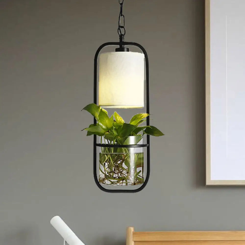 Industrial Metal Pendant Light Fixture With Led - Perfect For Restaurants And Ceilings Black