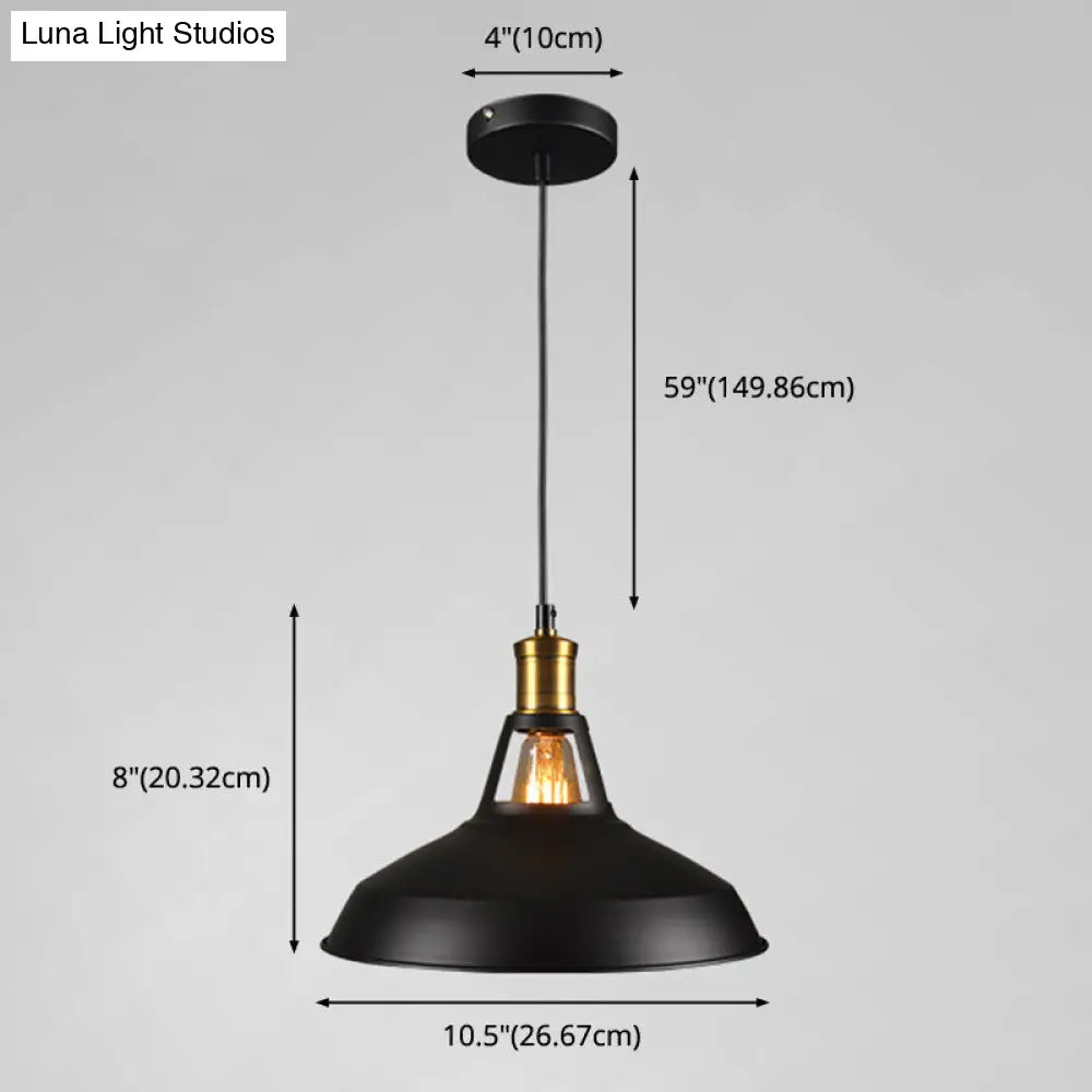 Industrial Metal Pendant Light Kit For Shaded Restaurant - Stylish Hanging Fixture