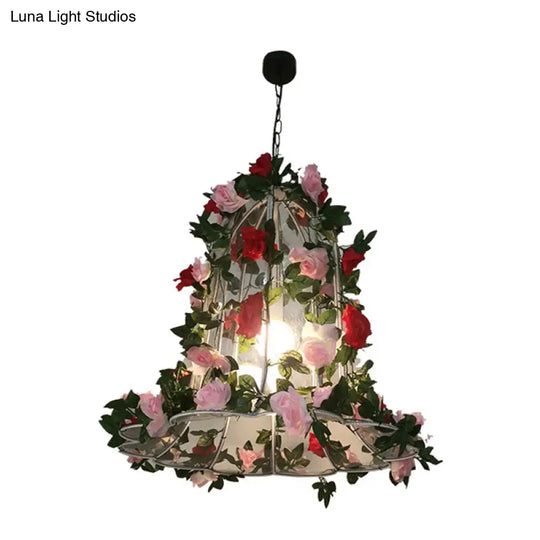 Industrial Metal Pendant Light With Led Pink And Bell Design Perfect For Restaurants Homes