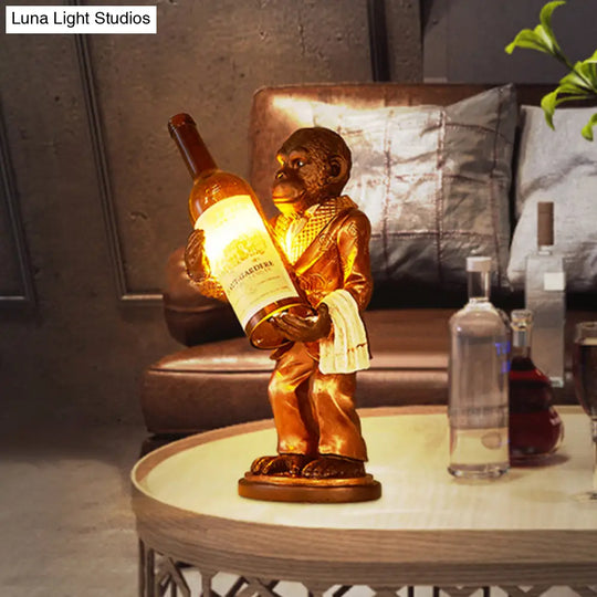 Industrial Monkey Table Lamp: One-Light Desk Light For Restaurants Cafes And Childrens Bedrooms