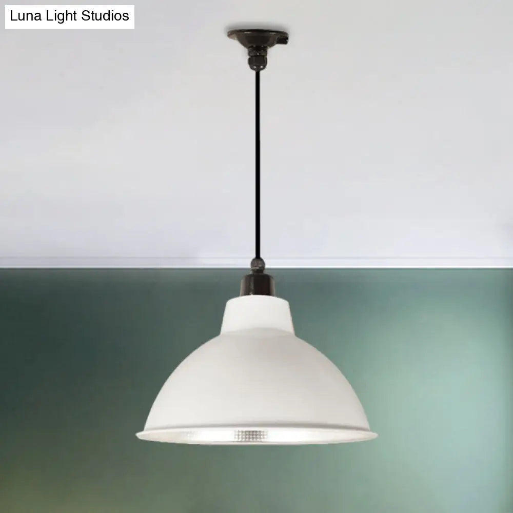 Industrial Retro Suspended Light - Black/Silver 1 12-16’ Diameter