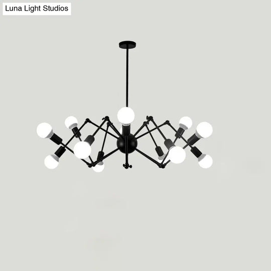 Spider Metal Chandelier: Modern Industrial Pendant Lighting For Clothing Shops And Commercial Spaces