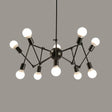 Industrial Sputnik Chandelier For Bar Or Coffee Shop 10 / Black