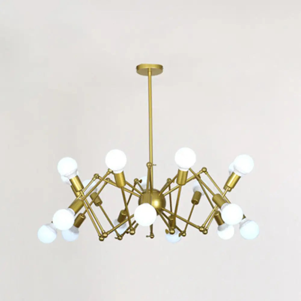 Industrial Sputnik Chandelier For Bar Or Coffee Shop 18 / Gold