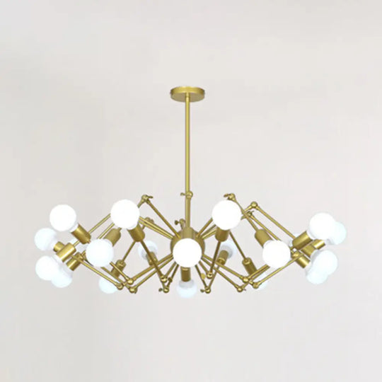 Industrial Sputnik Chandelier For Bar Or Coffee Shop 20 / Gold