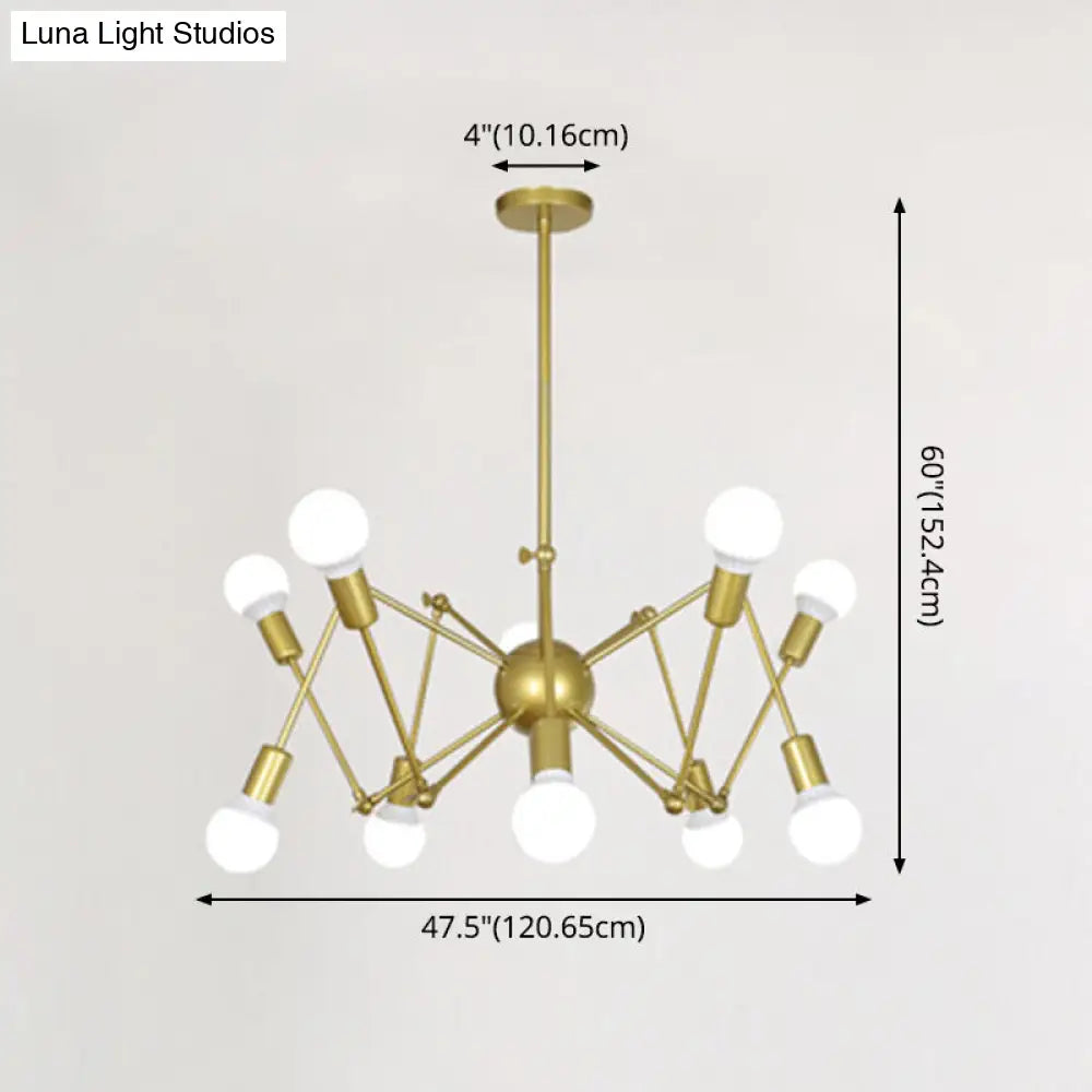 Industrial Sputnik Chandelier For Bar Or Coffee Shop