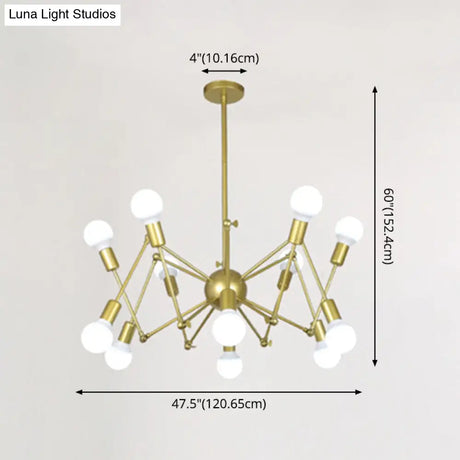 Industrial Sputnik Chandelier For Bar Or Coffee Shop