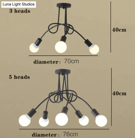 Industrial Style Bedroom Living Room Simple Study Dining Lamp Shop Cafe Loft Creative Personality