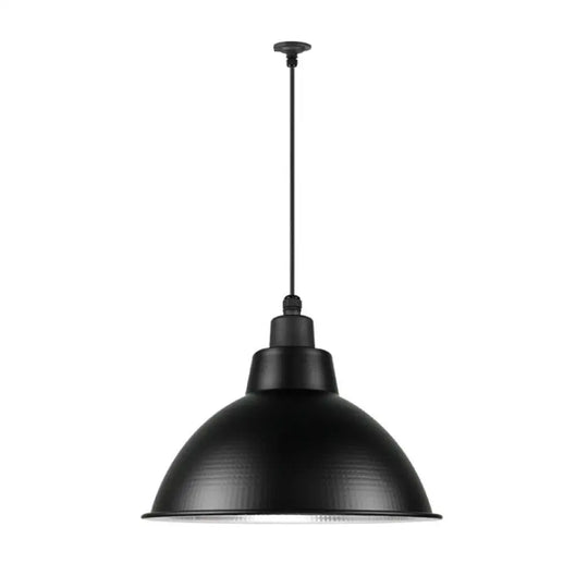 Industrial Style Black Metal Pendant Lighting - 1 Head Bowl Suspension Light 12’/14’/15’ Width / 12’
