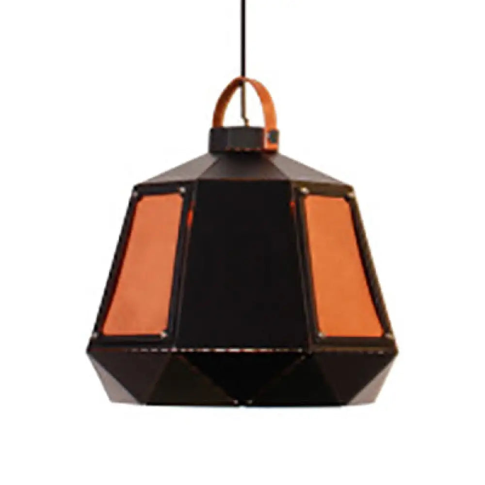 Industrial Style Black/White Metal Mesh Pendant Light - 1 Living Room Hanging Lamp 8’/10’/14’