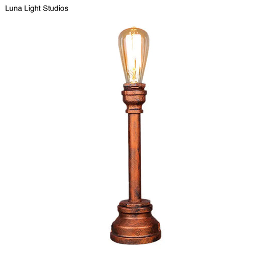 Industrial Style Copper Table Lamp With Pipe Design - Perfect For Restaurants