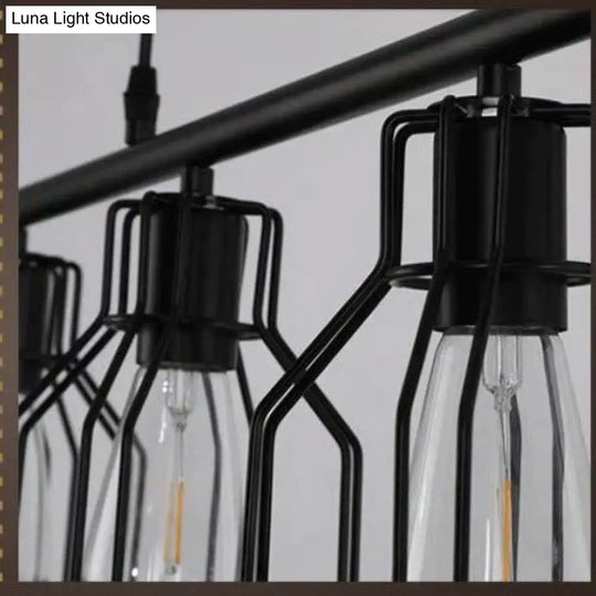 Industrial Style Creative Living Room Dining Bar Table Chandelier American Retro Iron Lamp Multi