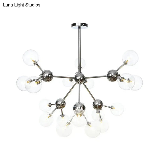 Industrial Style Hanging Chandelier Light - 13’/27.5’/34’ W Orbit Shade Amber/Clear/Smoke